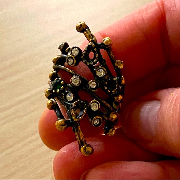 Lovely Turkish contemporary wide copper ring - Picture 2 of 4